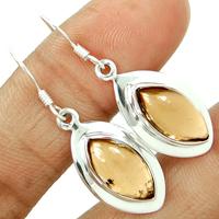 Smoky Quartz Cab Earring - SQCE32