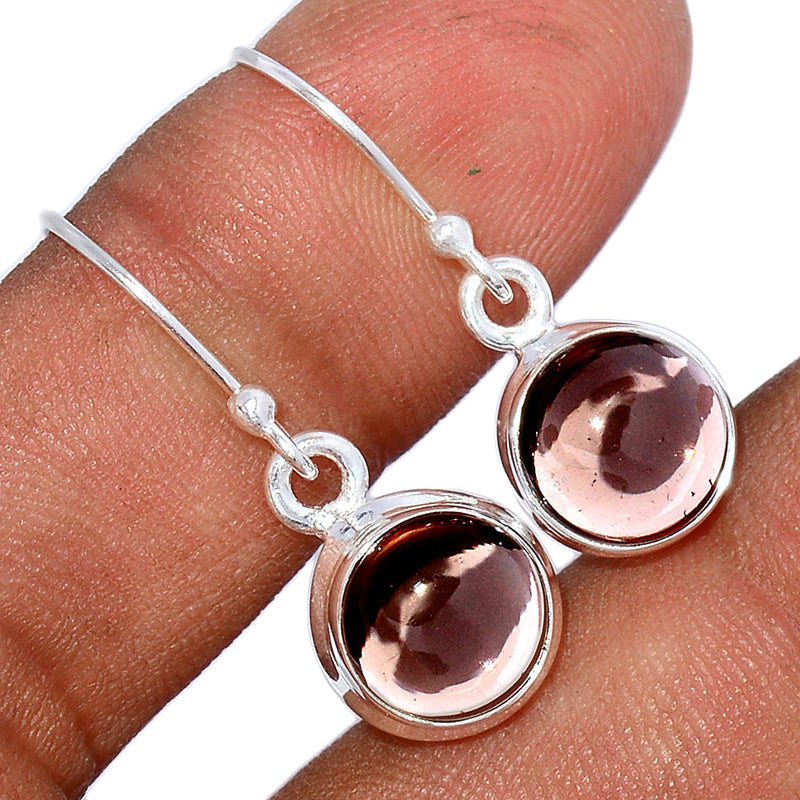 1.1" Smokey Quartz Cabochon Earrings - SQCE96