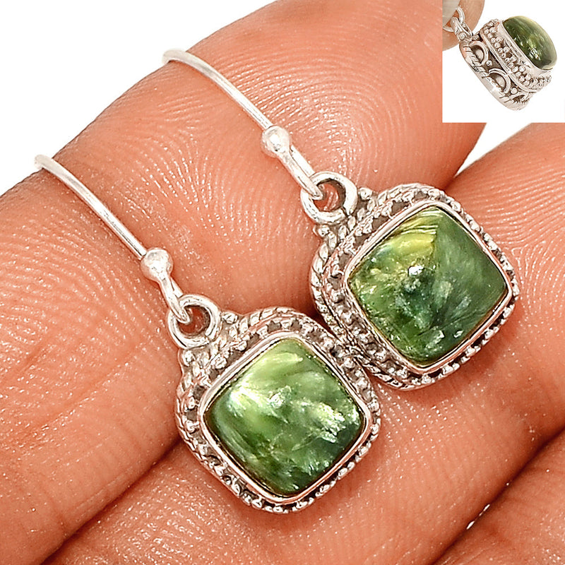 1.1" Fine Filigree - Seraphinite Earrings - SRPE665