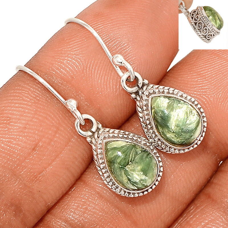 1.2" Fine Filigree - Seraphinite Earrings - SRPE668