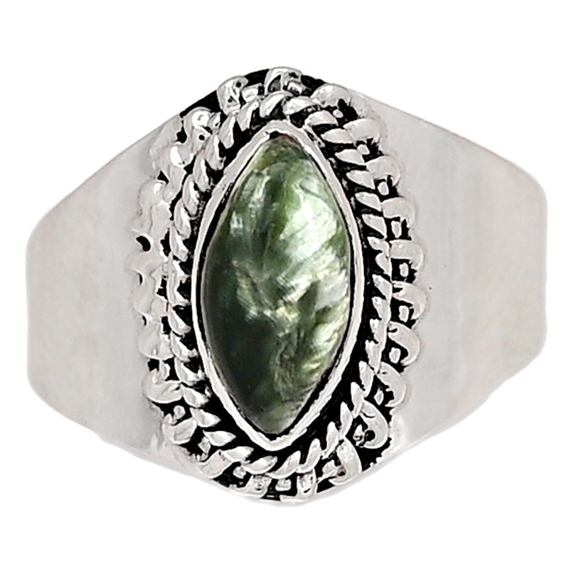 5*10 MM - Fine Filigree - Seraphinite Ring - SRPR1219