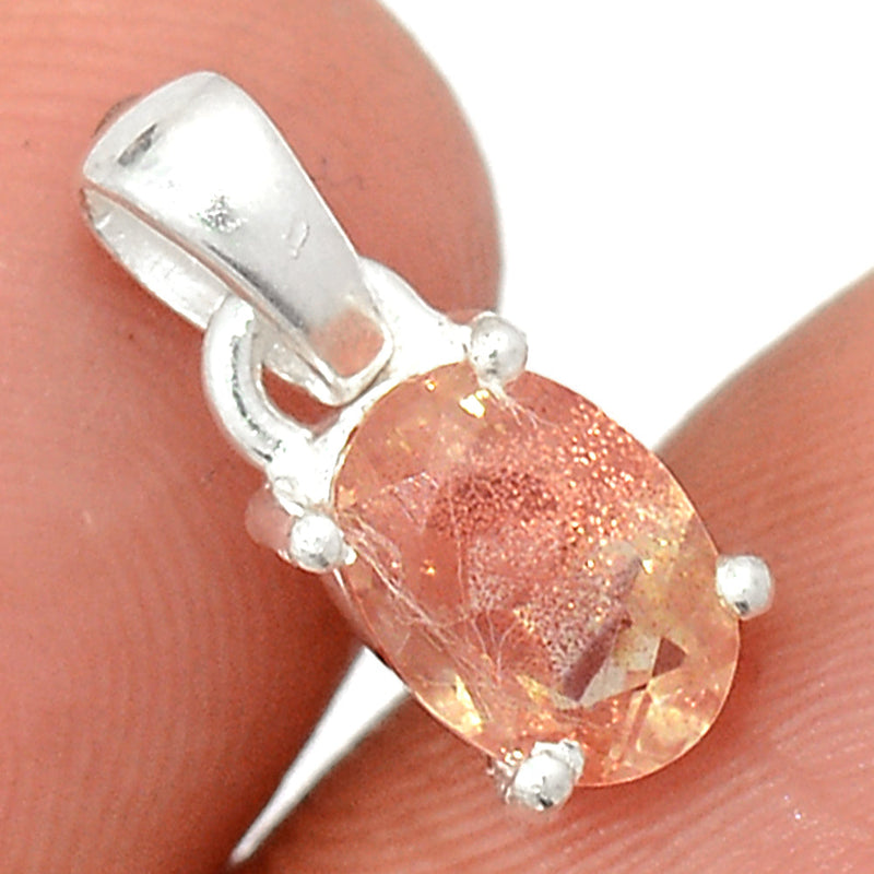 0.6" Claw - Sunstone Faceted Pendants - SSFP48