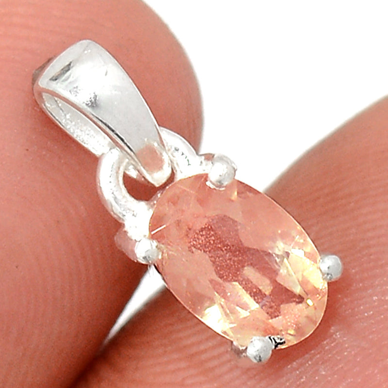 0.6" Claw - Sunstone Faceted Pendants - SSFP53