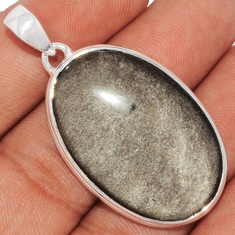 2" Silver Sheen Obsidian Pendants - SSOP100