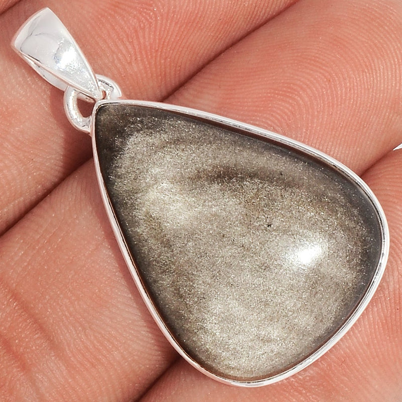 1.6" Silver Sheen Obsidian Pendants - SSOP102