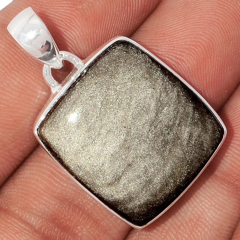 1.3" Silver Sheen Obsidian Pendants - SSOP104
