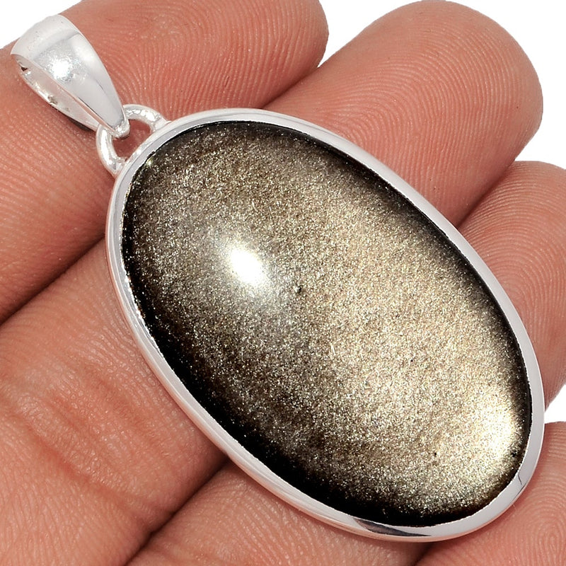 2" Silver Sheen Obsidian Pendants - SSOP109