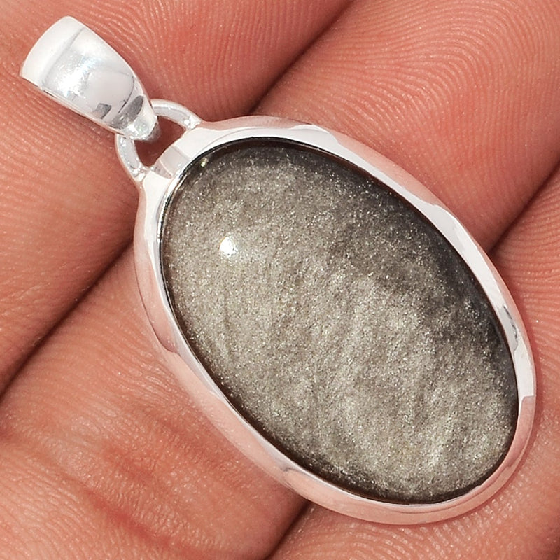 1.6" Silver Sheen Obsidian Pendants - SSOP113