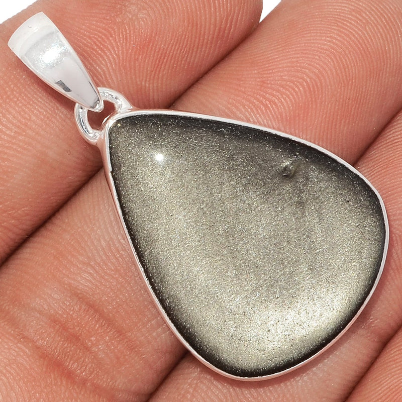1.7" Silver Sheen Obsidian Pendants - SSOP114