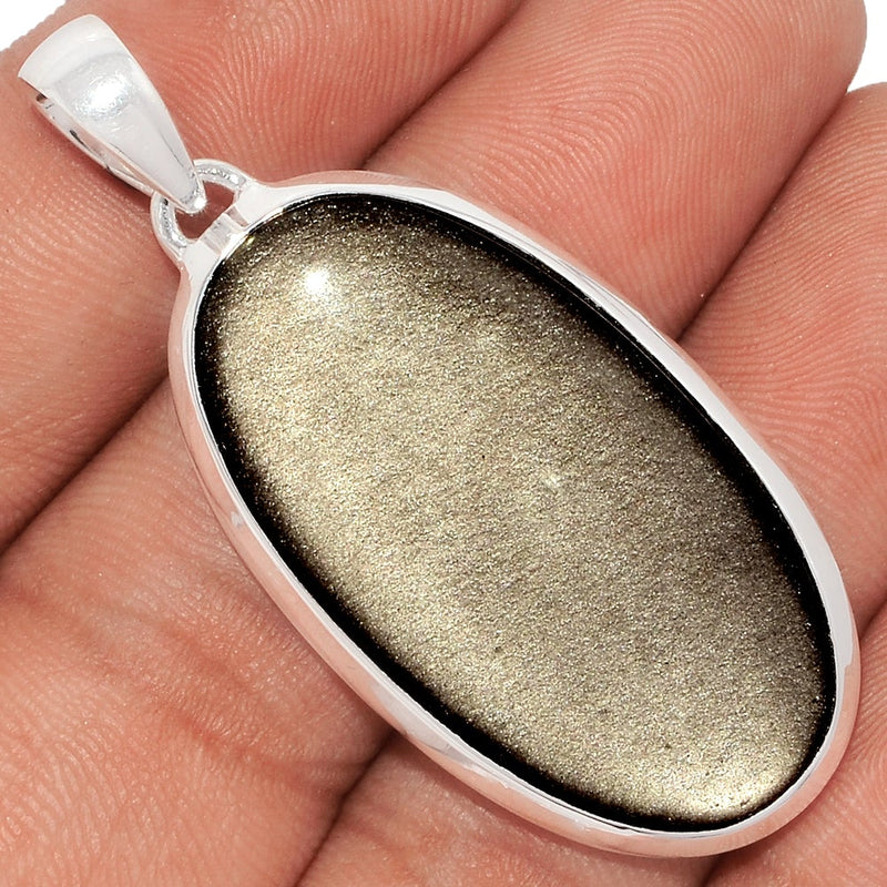 2" Silver Sheen Obsidian Pendants - SSOP119