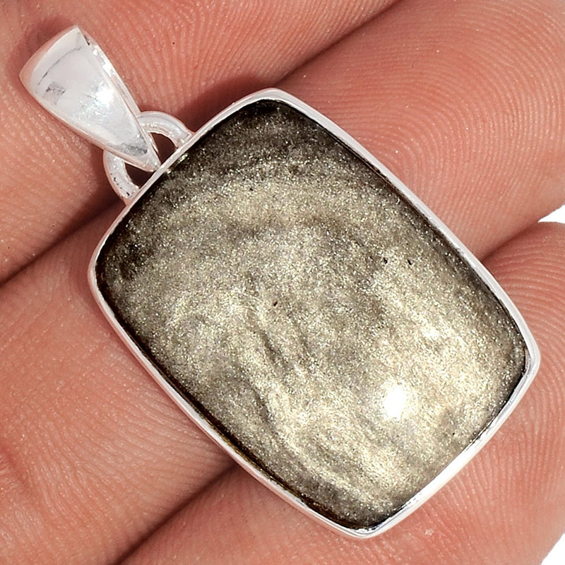 1.5" Silver Sheen Obsidian Pendants - SSOP123
