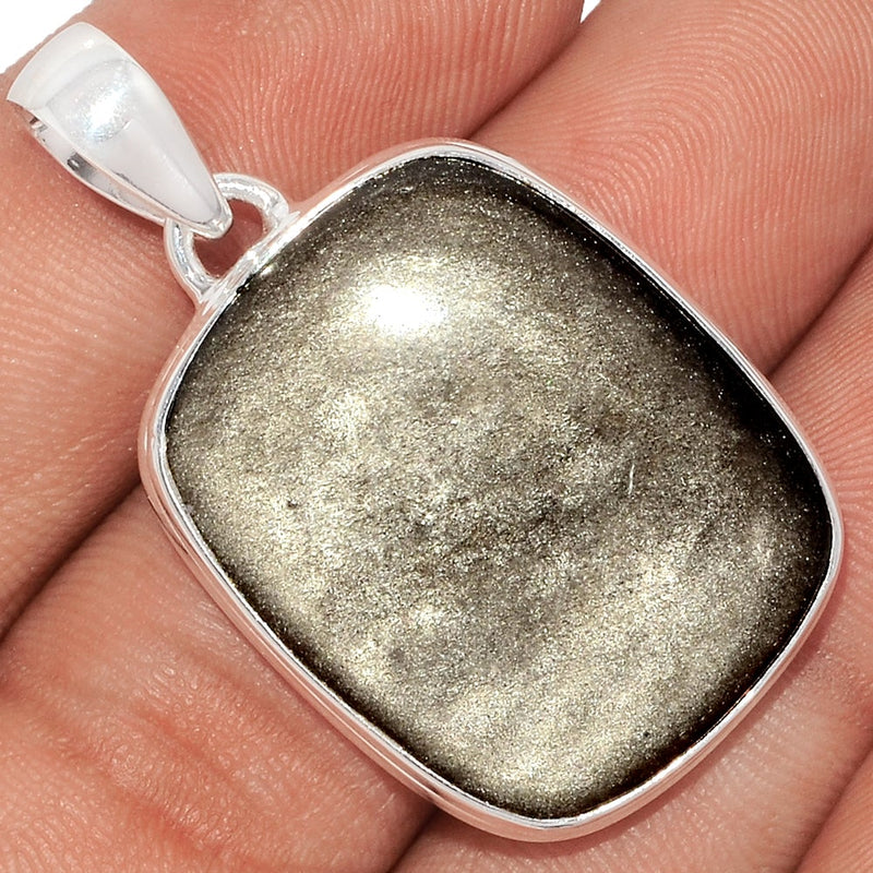 1.6" Silver Sheen Obsidian Pendants - SSOP127