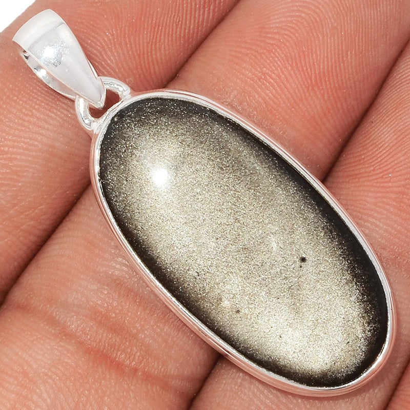 1.8" Silver Sheen Obsidian Pendants - SSOP131