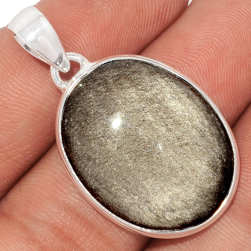 1.6" Silver Sheen Obsidian Pendants - SSOP137