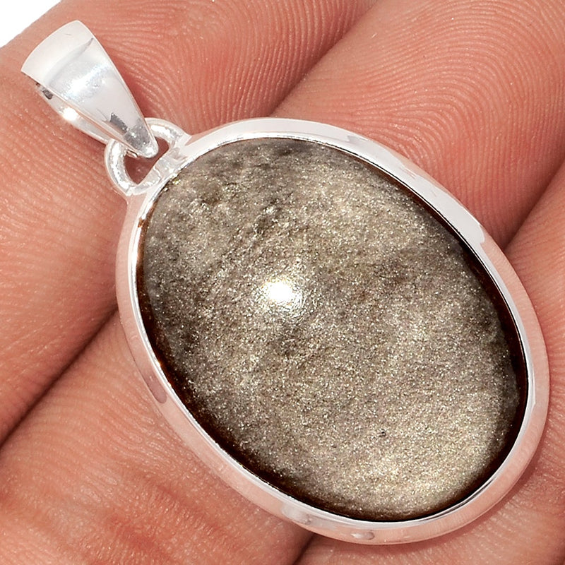 1.6" Silver Sheen Obsidian Pendants - SSOP146