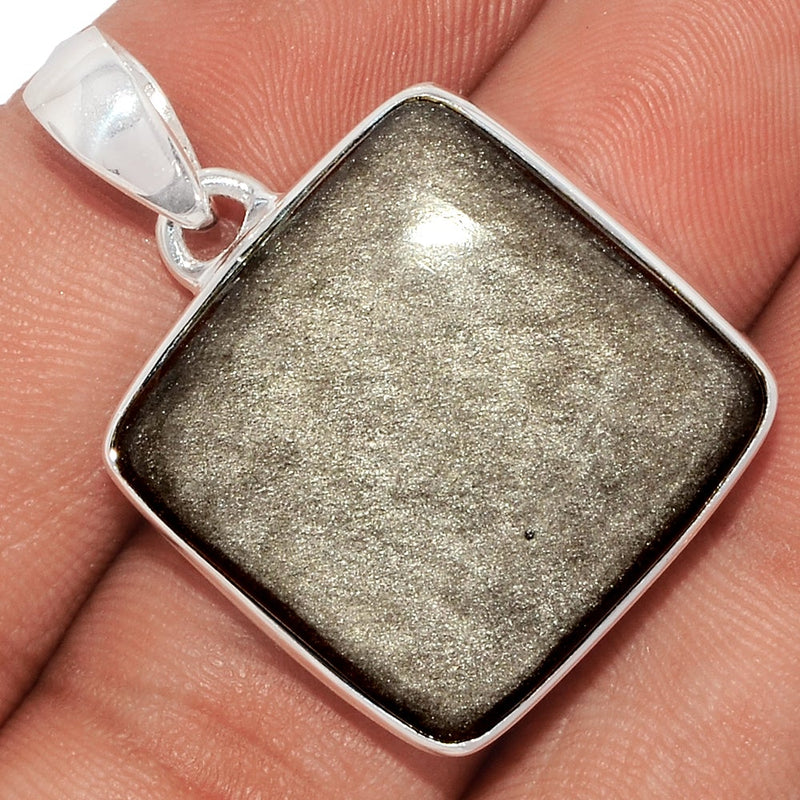 1.3" Silver Sheen Obsidian Pendants - SSOP147