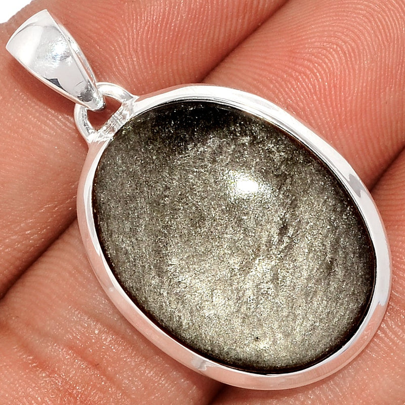 1.6" Silver Sheen Obsidian Pendants - SSOP154