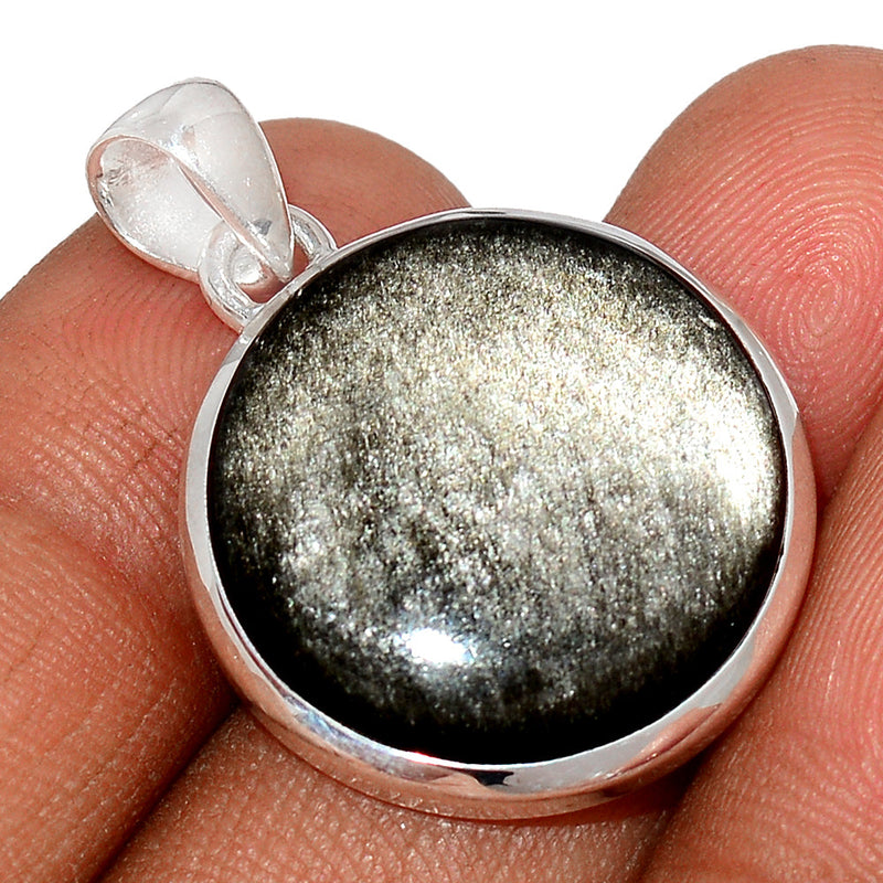 1.2" Silver Sheen Obsidian Pendants - SSOP171