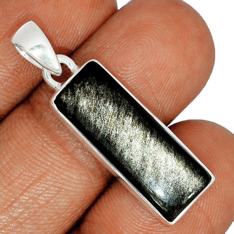 1.5" Silver Sheen Obsidian Pendants - SSOP241