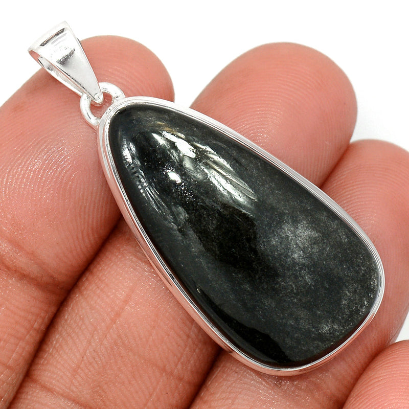 1.7" Silver Sheen Obsidian Pendants - SSOP245