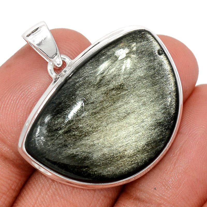 1.3" Silver Sheen Obsidian Pendants - SSOP246