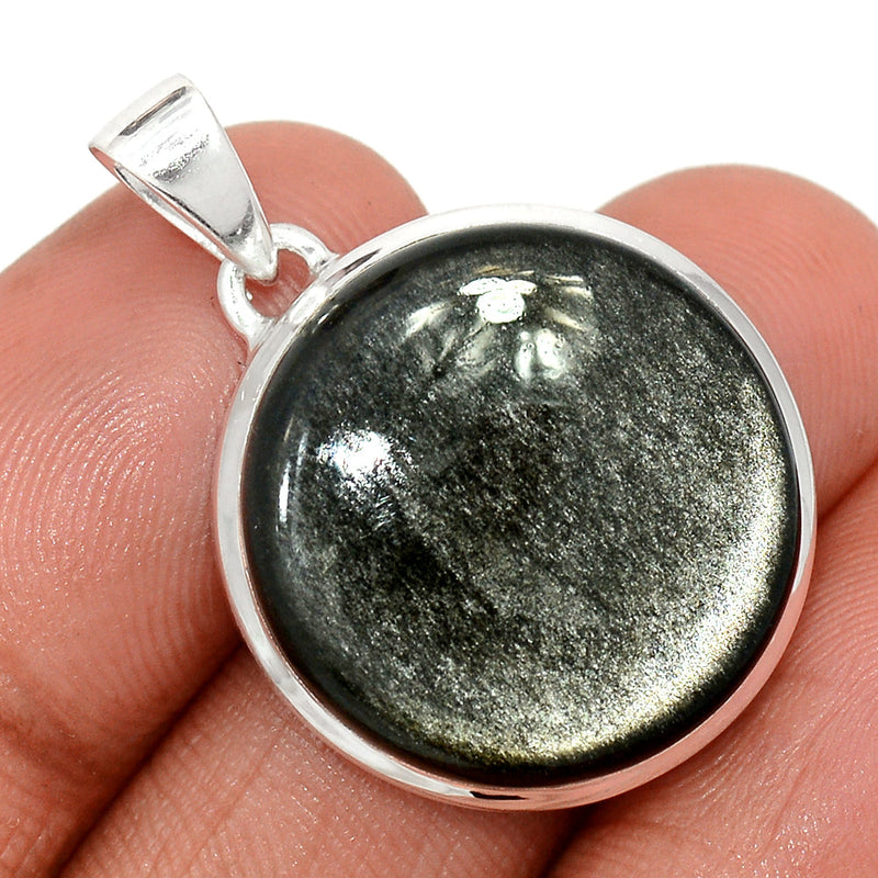 1.3" Silver Sheen Obsidian Pendants - SSOP247
