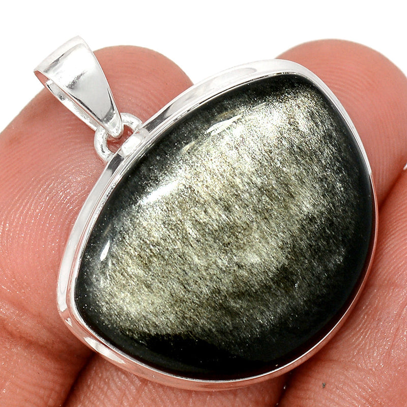 1.3" Silver Sheen Obsidian Pendants - SSOP255