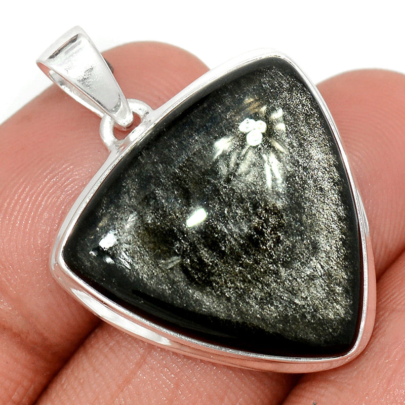 1.3" Silver Sheen Obsidian Pendants - SSOP258