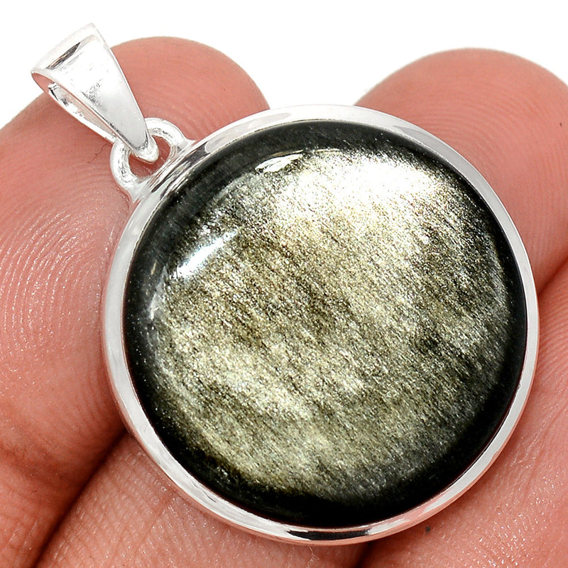 1.3" Silver Sheen Obsidian Pendants - SSOP259