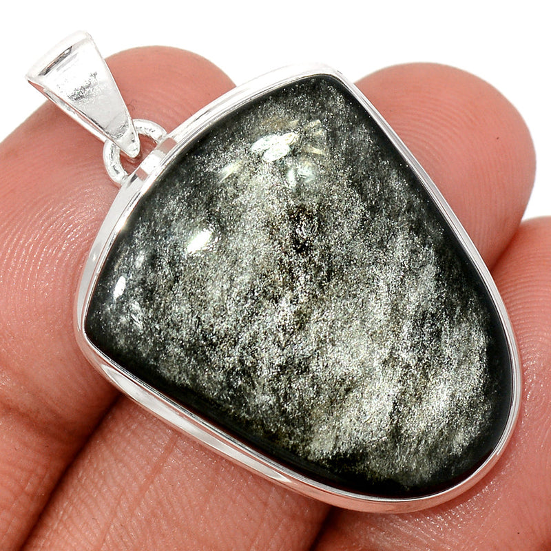 1.6" Silver Sheen Obsidian Pendants - SSOP260