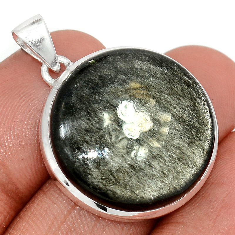 1.3" Silver Sheen Obsidian Pendants - SSOP263