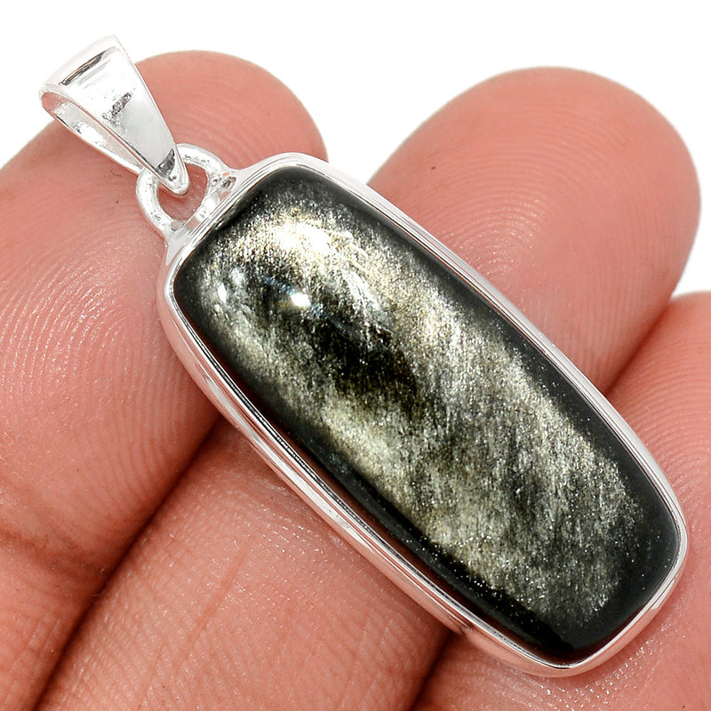 1.6" Silver Sheen Obsidian Pendants - SSOP264