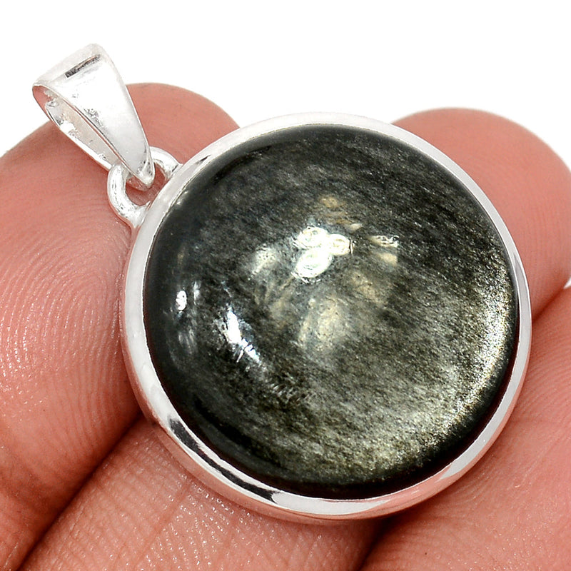 1.3" Silver Sheen Obsidian Pendants - SSOP268