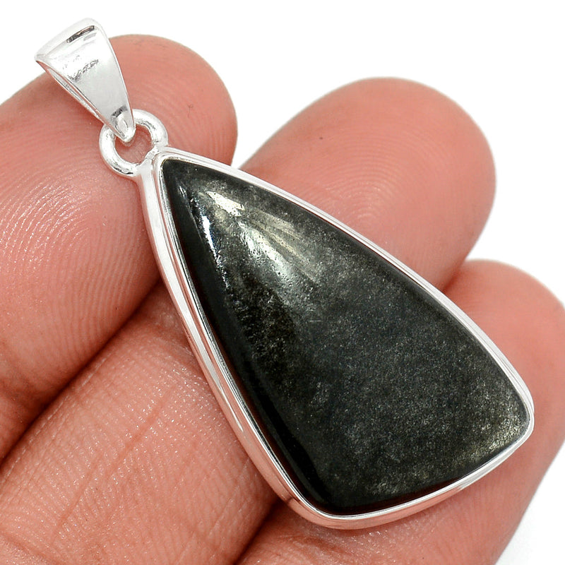 1.7" Silver Sheen Obsidian Pendants - SSOP270