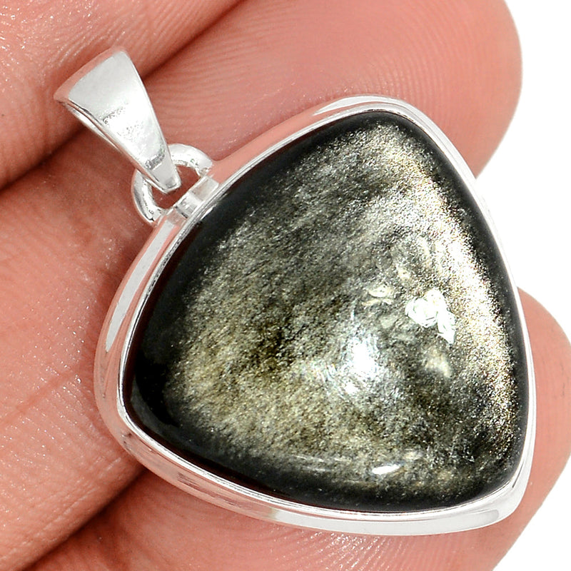 1.3" Silver Sheen Obsidian Pendants - SSOP271