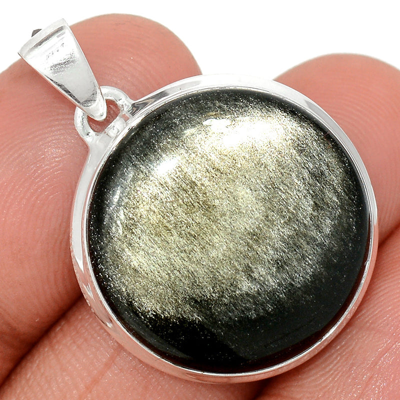 1.2" Silver Sheen Obsidian Pendants - SSOP272