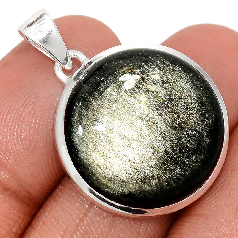 1.2" Silver Sheen Obsidian Pendants - SSOP274