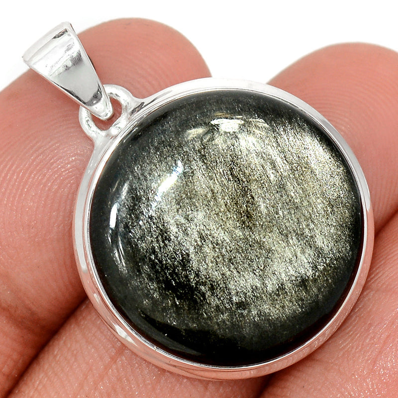 1.3" Silver Sheen Obsidian Pendants - SSOP276