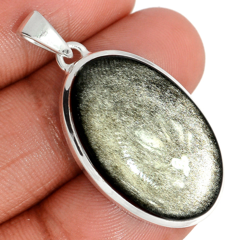 1.5" Silver Sheen Obsidian Pendants - SSOP282