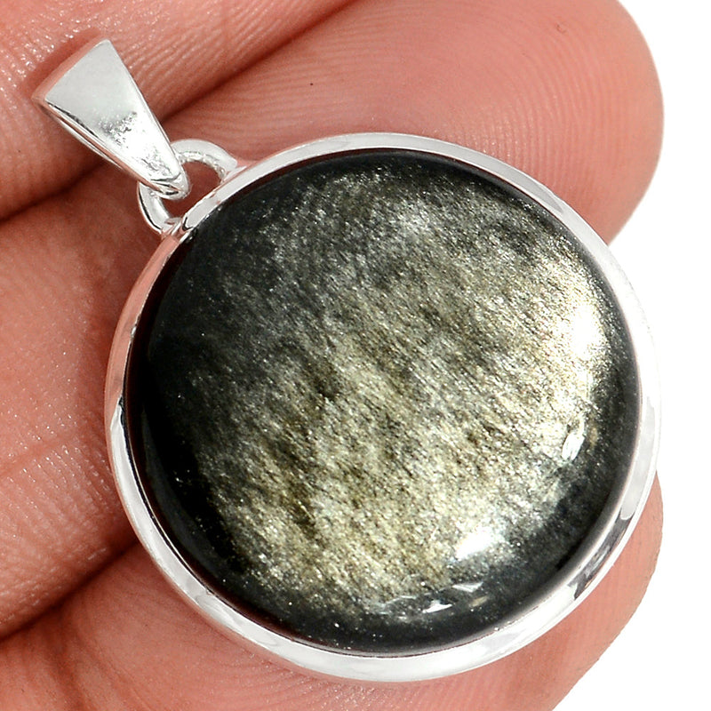 1.3" Silver Sheen Obsidian Pendants - SSOP286