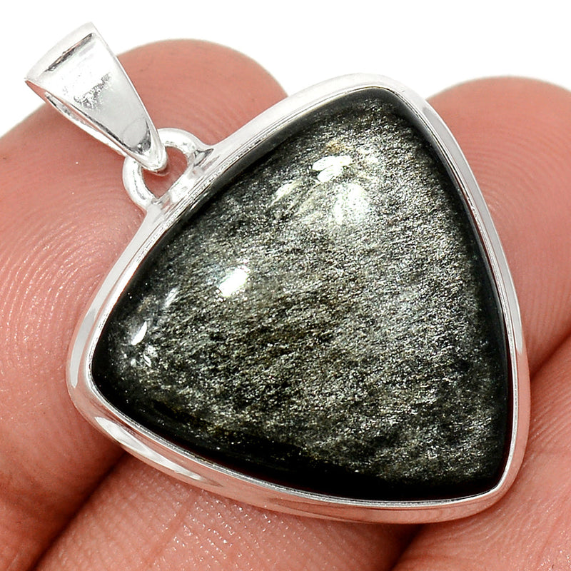 1.3" Silver Sheen Obsidian Pendants - SSOP287