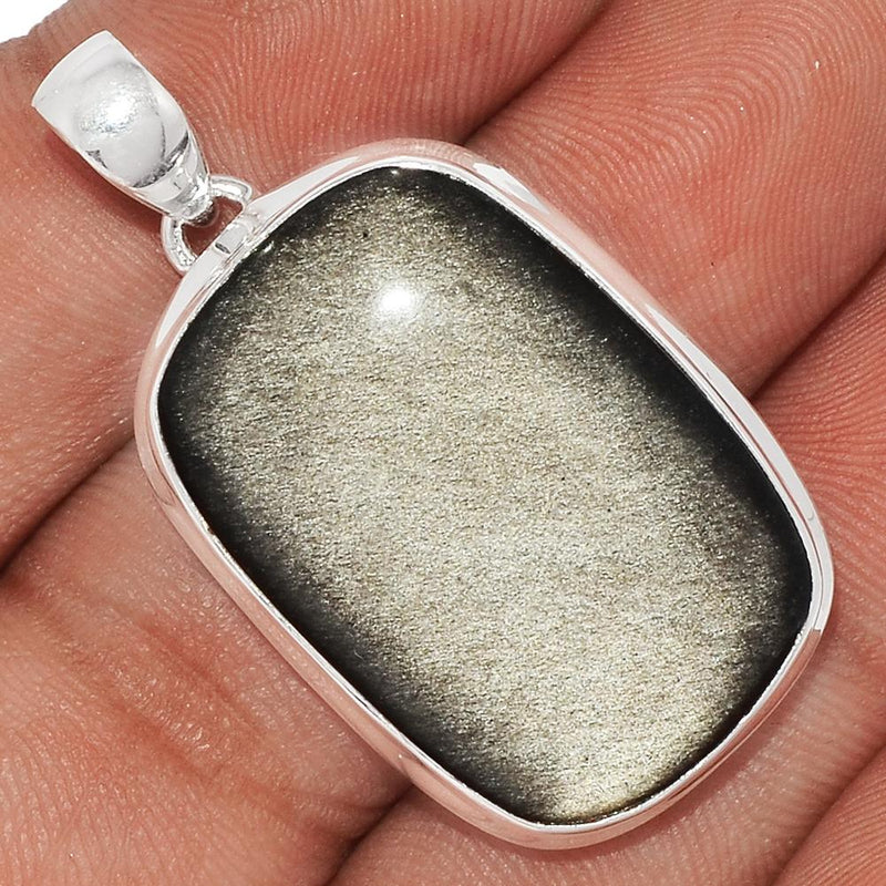 1.6" Silver Sheen Obsidian Pendants - SSOP59