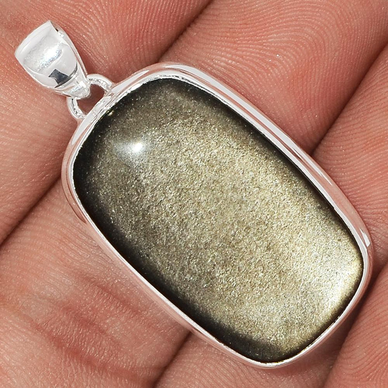 1.5" Silver Sheen Obsidian Pendants - SSOP78