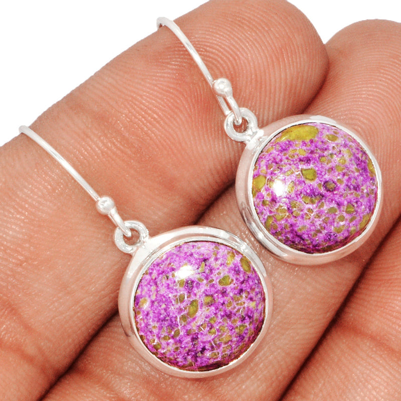 1.2" Stichtite With Serpentine Earrings - SWSE37