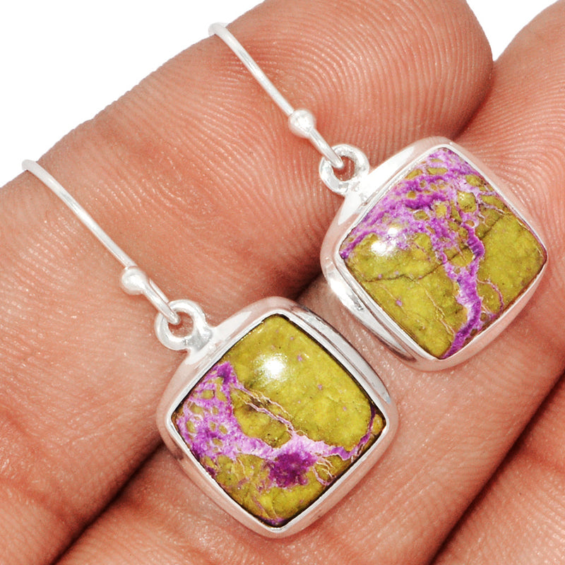 1.1" Stichtite With Serpentine Earrings - SWSE52