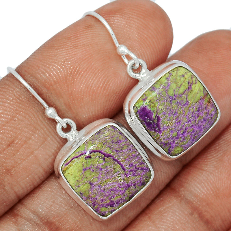 1.2" Stichtite With Serpentine Earrings - SWSE88