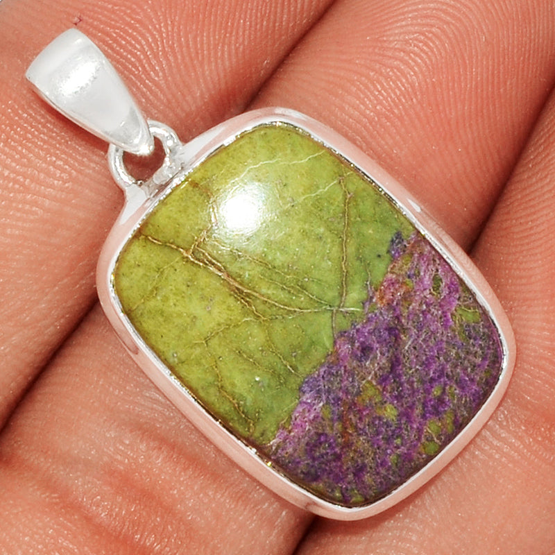 1.3" Stichtite With Serpentine Pendants - SWSP128
