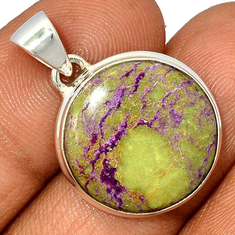 1.1" Stichtite With Serpentine Pendants - SWSP195