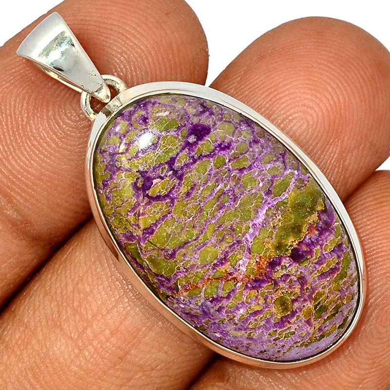 1.6" Stichtite With Serpentine Pendants - SWSP206