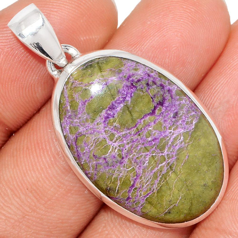 1.6" Stichtite With Serpentine Pendants - SWSP44